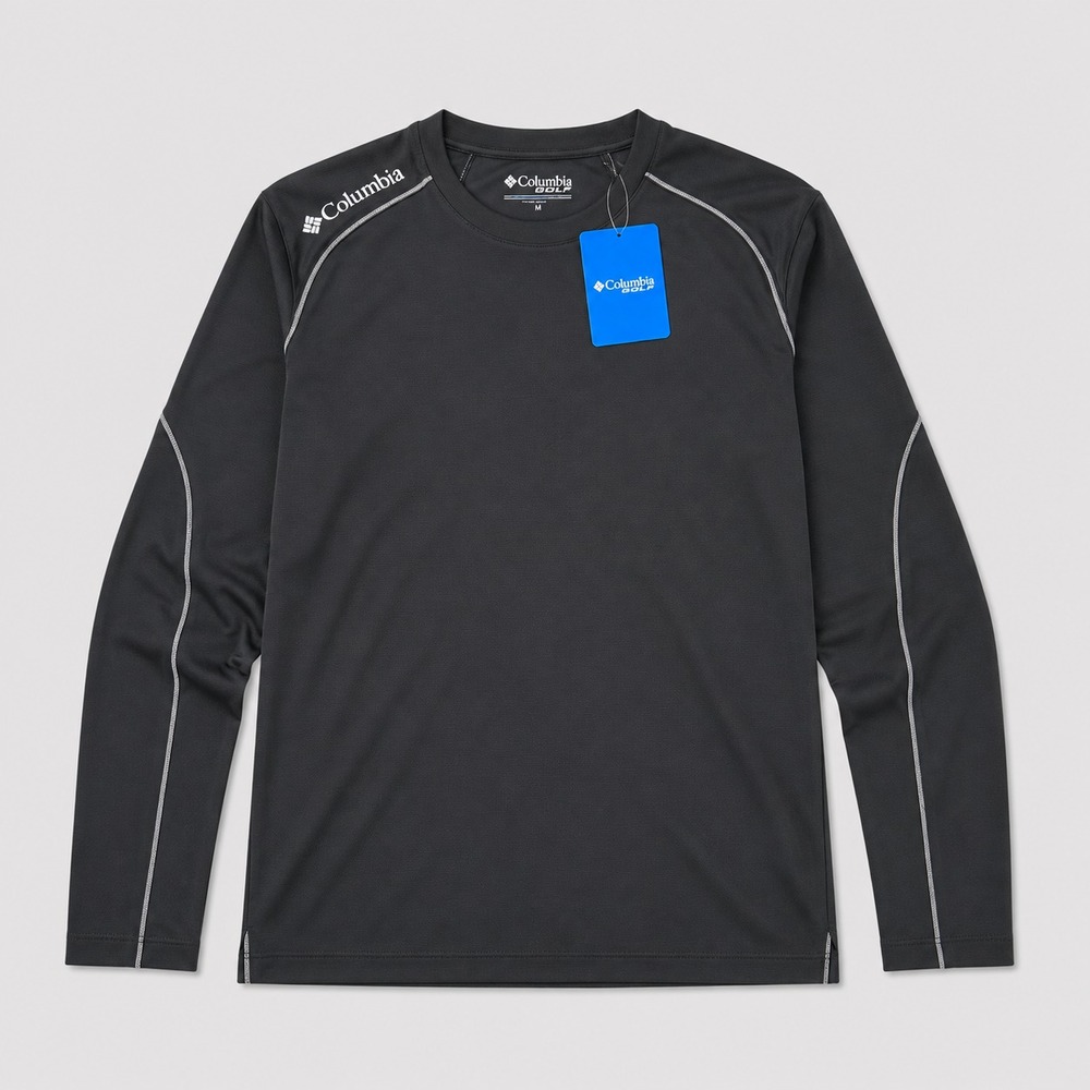 Columbia Golf Shirt Womens Medium Black Long Sleeve Performance NWT